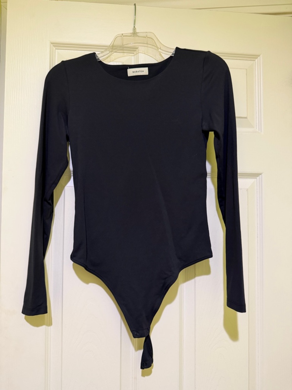 Babaton Black Long-Sleeve Girls' Bodysuit with Snap Closure